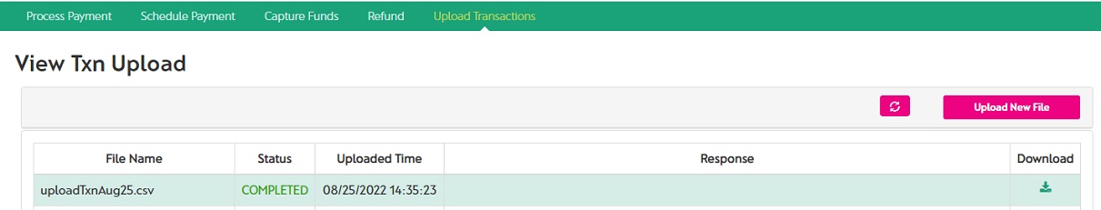 Downloaded Transaction Results File