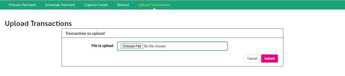 Upload Transactions